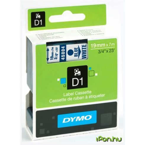 DYMO Feliratozógép szalag 19 mm x 7 m D1 fehér-kék