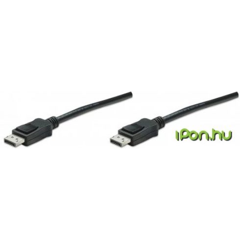 MANHATTAN DisplayPort 1.2/1.2a Összekötő Fekete 3m 307093