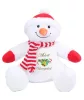 Individuell bestickter Plüschschneemann mit optionaler Stickerei